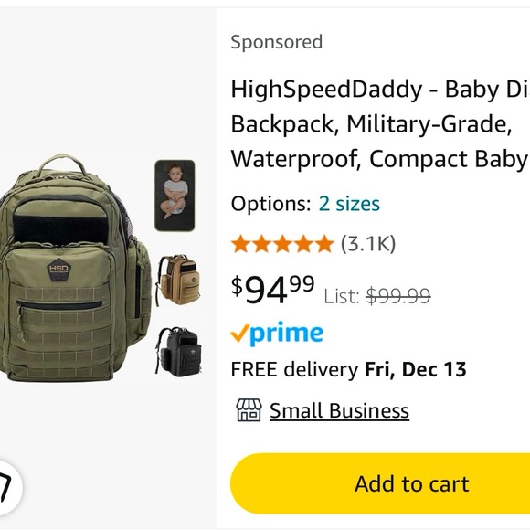 High Speed Daddy Diaper Bag EUC
Retails Amazon: $94 - Picture 2 of 7